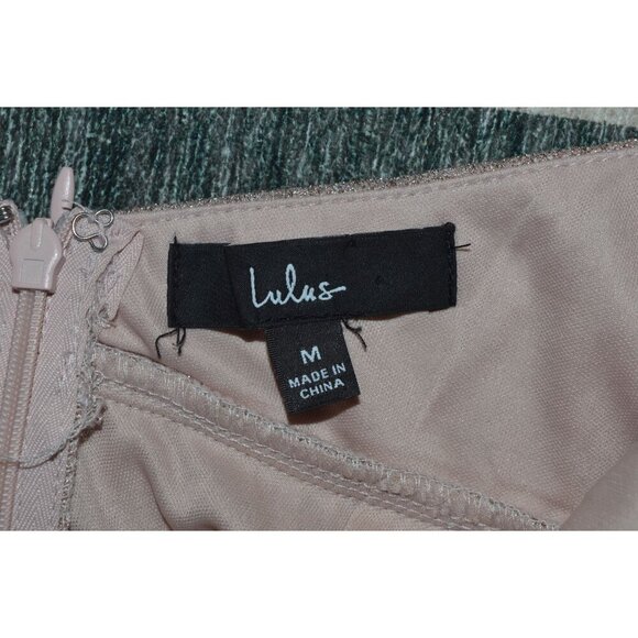 Lulus Especially Stunning Blush Pink Sparkly Pleated Maxi Prom Dress Size Medium - Picture 7 of 12